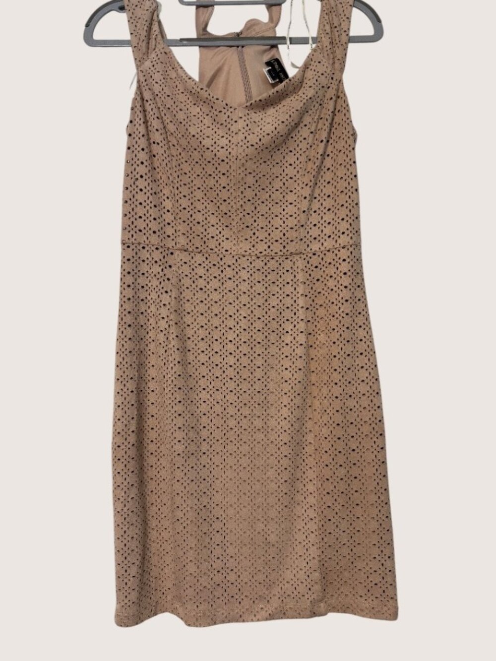 Nikibiki Midnight Nude Faux Suede Dress, Size Medium